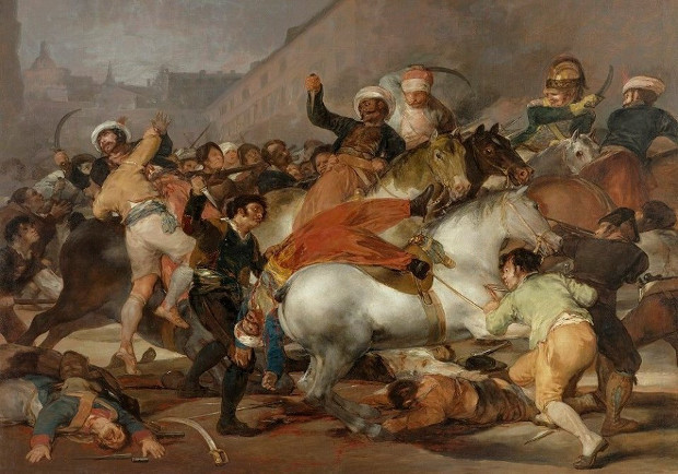 Πίνακας του Γκόγια με την εξέγερση των Ισπανών εναντίον των Γάλλων.