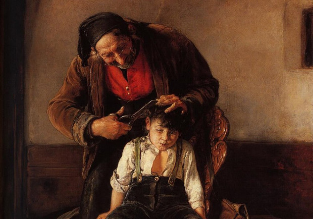 «Ο Κουρέας», πίνακας του Νικόλαου Γύζη