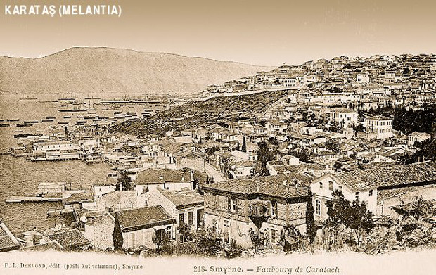 Το προάστιο Καρατάς, νότια της Σμύρνης